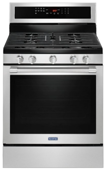 Maytag - 5.8 Cu. Ft. Self-Cleaning Freestanding Fingerprint Resistant Gas Convection Range - Stainless Steel MGR8800FZ