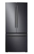 Samsung - 21.8 Cu. Ft. French-Door Refrigerator -Black Stainless Steel RF220NCTASG/AA