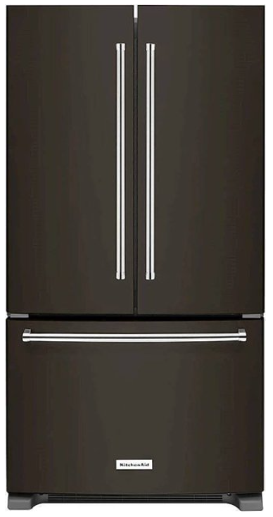 Kitchen Aid 20 cu. ft. 36-Inch Width Counter-Depth French Door Refrigerator with Interior Dispense (KRFC300EBS)