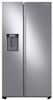 Samsung - 22 Cu. Ft. Side-by-Side Counter-Depth Refrigerator - Stainless Steel RS22T5201SR