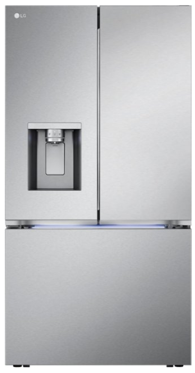 LG - 25.5 Cu. Ft. French Door Counter-Depth Smart Refrigerator with Four Kinds of Ice - Stainless Steel LRYXC2606S