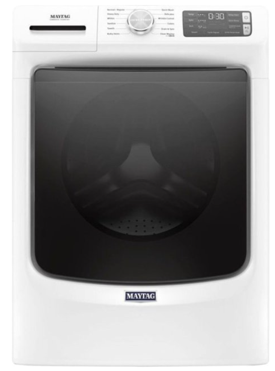 Maytag - 4.8 Cu. Ft. High Efficiency Stackable Front Load Washer with Steam and Fresh Hold - White MVW6630HW