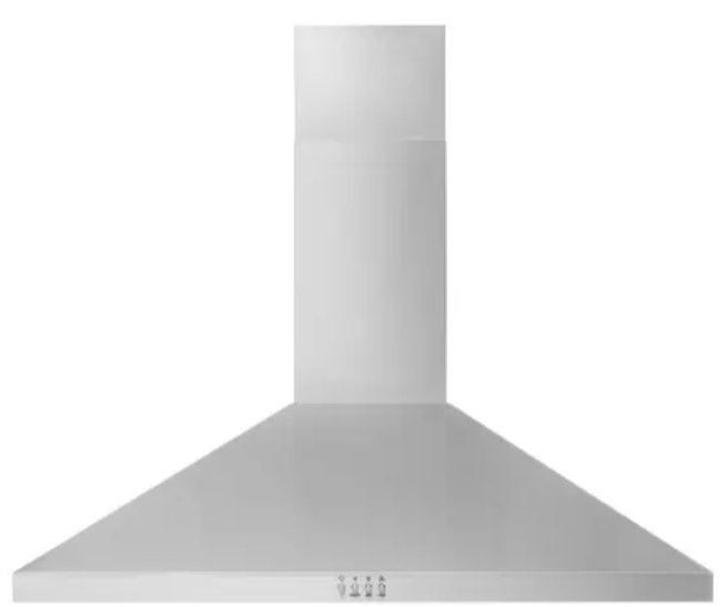 Whirlpool WVW73UC6LS 36 Inch Wall Mount Range Hood with 3-Speed/300 CFM Motor, Push-Button Controls, LED Task Lighting, Grease Filters, Flexible Ventilation Options, ADA Compliant, and ENERGY STAR® Certified