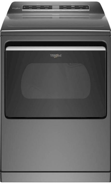 Whirlpool - 7.4 Cu. Ft. Smart Electric Dryer with Steam and Intuitive Controls - Chrome Shadow WED7120HC