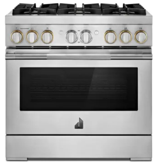 JennAir Rise JDRP436HL 36 Inch Smart Dual Fuel Professional Range with WiFi, Smart Integration, CustomClean™, Cinematic Lighting, JennAir® Culinary Center, Dual-Fan True Convection, Sabbath Mode, Dual-Stacked Burners, and Electronic Ignition/Re-ignition