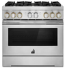 JennAir Rise JDRP436HL 36 Inch Smart Dual Fuel Professional Range with WiFi, Smart Integration, CustomClean™, Cinematic Lighting, JennAir® Culinary Center, Dual-Fan True Convection, Sabbath Mode, Dual-Stacked Burners, and Electronic Ignition/Re-ignition
