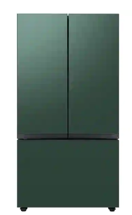 Samsung Bespoke 3-Door French Door Refrigerator (24 cu. ft.) with Beverage Center™ in Emerald Green Steel RF24BB6600AP/AA