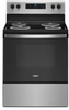 Whirlpool WFC150M0JS 30 Inch Freestanding Electric Range with 4 Coil Elements, 4.8 Cu. Ft. Oven Capacity, Storage Drawer, Manual Clean, Keep Warm Setting, Closed Door Broiling, Control Lock Mode, and Upswept SpillGuard™ Cooktop: Stainless Steel