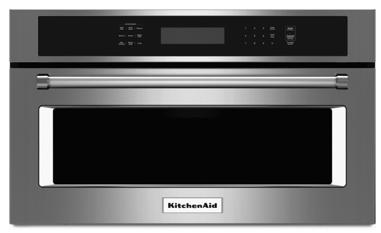 KitchenAid KMBP100ESS 30 Inch Built-in Microwave Oven with 1.4 Cu. Ft. Capacity, Convection Cooking, Sensor Steam Cycle, Crispwave™ Technology, EasyConvect™ Conversion, Broil Element, Quick Start, Control Lock, and ADA Compliant: Stainless Steel