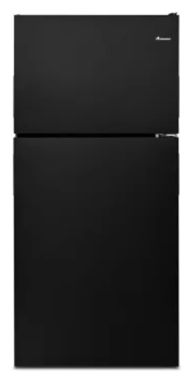 Amana - 18 Cu. Ft. Top-Freezer Refrigerator - Black (ART318FFDB)