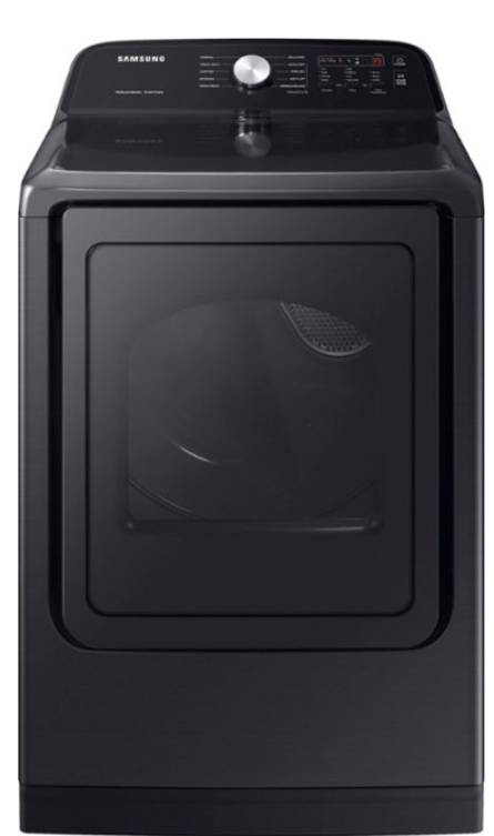 Samsung - 7.4 cu. ft. Electric Dryer with Sensor Dry - Brushed Black DVE50B5100V/A3