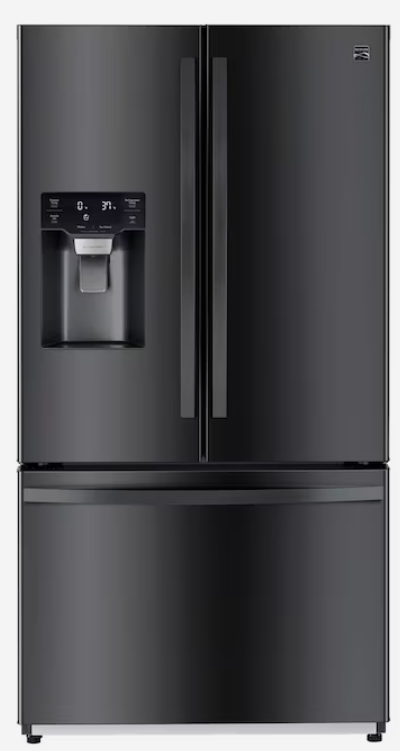 Kenmore 23.5-cu ft-Door French Door Refrigerator with Dual Ice Maker (Black Stainless Steel) ENERGY STAR 111.75507120