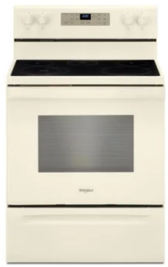 Whirlpool - 5.3 Cu. Ft. Freestanding Electric Range with Self-Cleaning and Frozen Bake - Biscuit WFE525S0JT