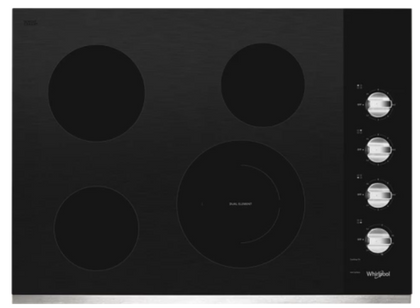 Whirlpool (WCE55US0HS) 30 Inch Electric Cooktop with 4 Element Burners
