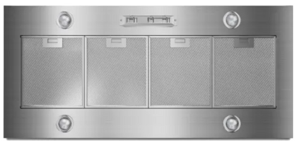 JennAir UVL6048JSS 48 Inch Range Hood Liner with 585 or 1170 CFM Motor Capability (Sold Separately), 105,000 BTU Rating, 3-Speed Fan, 4 LED Lights, Night Light and Removable Filters