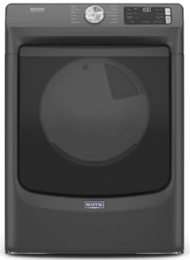 Maytag - 7.3 Cu. Ft. Stackable Electric Dryer with Steam and Extra Power Button - Volcano Black MED6630MBK