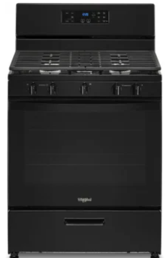 Whirlpool WFG505M0MB 30 Inch Freestanding Gas Range with 5 Sealed Burners