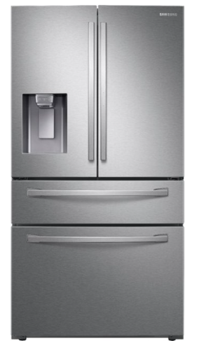 Samsung - 22.4 cu. ft. 4-Door French Door Counter Depth Refrigerator with Food Showcase - Stainless Steel  RF22R7351SR/AA