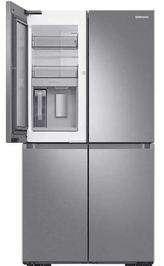 Samsung 23 cu. ft. Counter Depth 4-Door French Door Refrigerator with Beverage Center in Stainless Steel RF23B7671SR/AA
