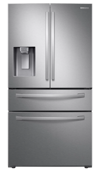 Samsung - 27.8 cu. ft. 4-Door French Door Smart Refrigerator with Food Showcase -Stainless Steel RF28R7351SR