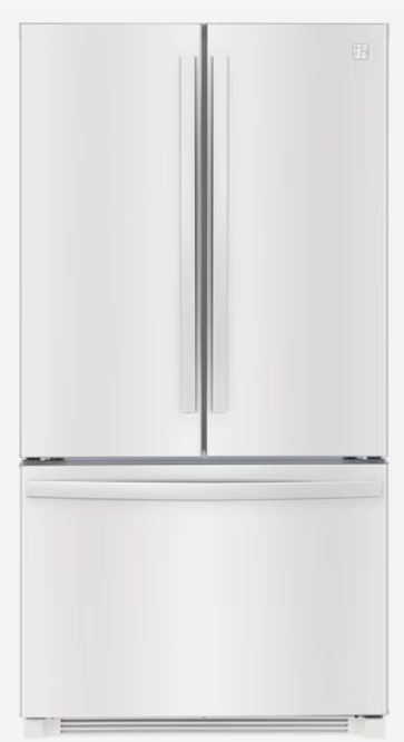 Kenmore 111.73022120 25.5-cu ft French Door Refrigerator with Ice Maker (White) Model # 73022