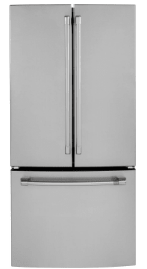 Cafe CWE19SP2NS1 33 Inch Counter Depth French Door Smart Refrigerator with 18.6 cu. ft. Capacity
