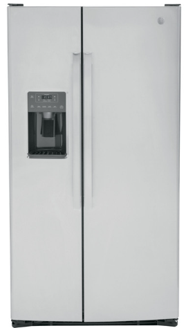 GE® 25.3 Cu. Ft. Side-By-Side Refrigerator GSS25GYPFS