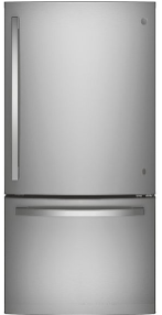 GE - 24.8 Cu. Ft. Bottom-Freezer Refrigerator - Stainless Steel GDE25EYKFS