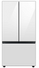 Samsung - BESPOKE 24 cu. ft. 3-Door French Door Counter Depth Smart Refrigerator with Beverage Center - White Glass RF24BB660012/AA