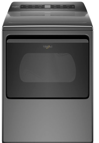 Whirlpool - 7.4 Cu. Ft. Smart Electric Dryer with AccuDry Sensor Drying Technology - Chrome Shadow WED6120HC