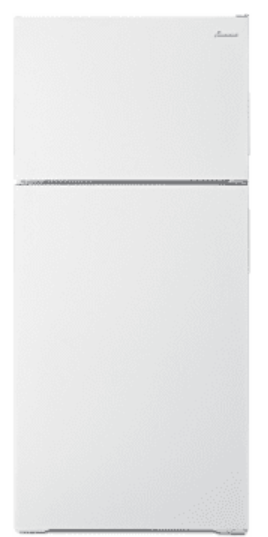 Amana ART104TFDW 28 Inch Top-Freezer Refrigerator with 14.3 Cu. Ft. Total Capacity, 2 Full-Width Adjustable Wire Shelves, 3 Door Bins, Gallon Storage, Dairy Compartment, Reversible Door and Optional Icemaker: White