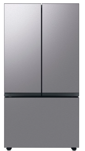 Samsung - BESPOKE 30 cu. ft. 3-Door French Door Smart Refrigerator with Beverage Center - Stainless Steel RF30BB6600QL/AA