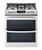 LG - 6.9 Cu. Ft. Slide-In Double Oven Gas True Convection Range with EasyClean and ThinQ Technology - Stainless Steel LTG4715ST