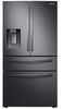 Samsung - 22.4 cu. ft. 4-Door French Door Counter Depth Refrigerator with Food Showcase - Black Stainless Steel  RF22R7351(SG/SR)/AA