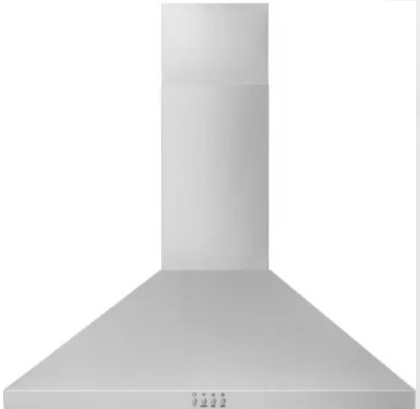 Whirlpool WVW53UC0LS 30 Inch Wall Mount Range Hood with 3-Speed/400 CFM Motor, Push-Button Controls, LED Task Lighting, Dishwasher-Safe Grease Filters, Flexible Ventilation Options, and ADA Compliant