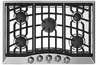 Viking RVGC3305BSS 30 Inch Gas Cooktop with 5 Permanently Sealed Burners, Aluminum Flame Ports, Cast-Iron Continuous Grates and Automatic Electric Spark Ignition: Natural Gas