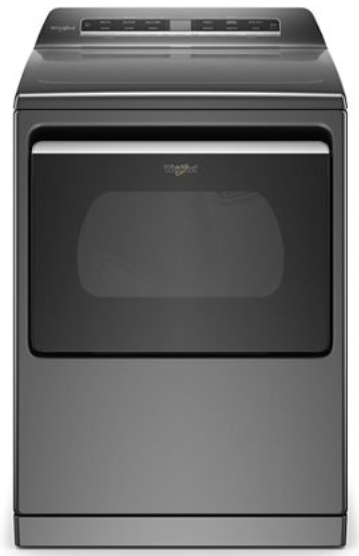 Whirlpool - 7.4 Cu. Ft. Smart Electric Dryer with Steam and Advanced Moisture Sensing - Chrome Shadow WED8127LC