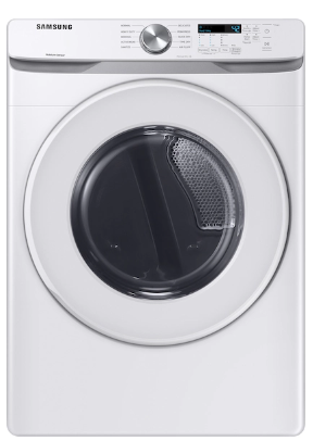 Samsung 7.5 cu. ft. Electric Long Vent Dryer with Sensor Dry in White DVE45T6020W/A3