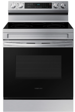 Samsung - 6.3 cu. ft. Freestanding Electric Range with Rapid Boil™, WiFi & Self Clean - Stainless Steel NE63A6311SS