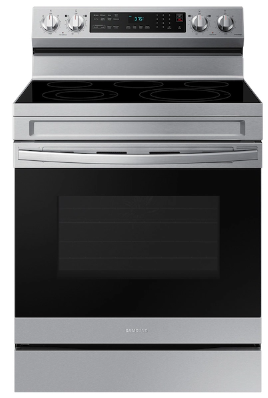 Samsung - 6.3 cu. ft. Freestanding Electric Range with WiFi, No-Preheat Air Fry & Convection - Stainless Steel NE63A6511SS