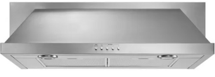 Maytag UXT5530AAS 30 Inch Under Cabinet Range Hood with 3-Speed/400 CFM Blower, Push-Button Controls, Halogen Lighting, Removable Washable Grease Filters, Damper Included, 8 Sones Sound Level, and Convertible to Recirculating: Stainless Steel