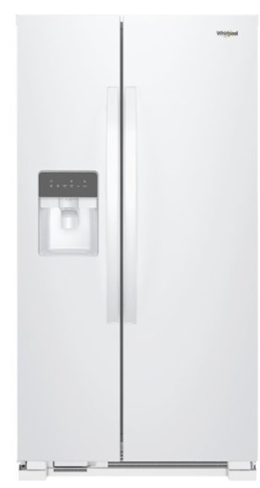 Whirlpool - 24.6 Cu. Ft. Side-by-Side Refrigerator - White WRS335SDHW