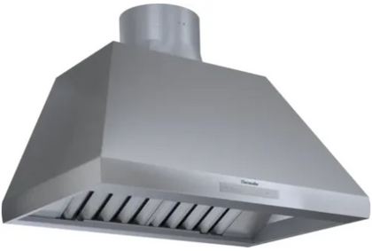 Thermador Professional Series HPCN36WS 36 Inch Wall Mount Range Hood with 4-Speed, Blower (Sold Separately), Touch Control, LED Lighting, Baffle Filter, and Powerfully Quiet® System