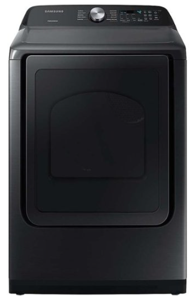 Samsung DVE50R5200V 27 Inch Electric Dryer with 7.4 Cu. Ft. Capacity Brushed Black