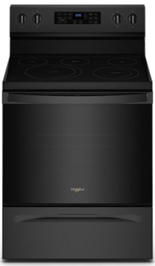 Whirlpool WFE550S0LB 30 Inch Freestanding Electric Range with 5 Radiant Elements, 5.3 Cu. Ft. Capacity