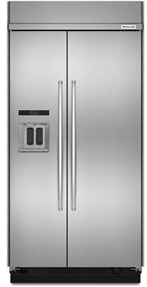 KitchenAid 29.5 CU. FT 48-INCH WIDTH BUILT-IN SIDE BY SIDE REFRIGERATOR WITH PRINTSHIELD™ FINISH  KBSD608ESS