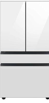 Bespoke 4-Door French Door Refrigerator (23 cu. ft.) with Beverage Center™ in White Glass RF23BB860012AA