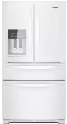 Whirlpool - 24.5 Cu. Ft. 4-Door French Door Refrigerator - White (WRX735SDHW)