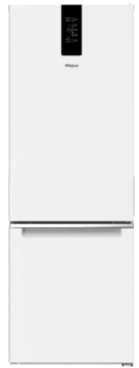 Whirlpool WRB533CZJW 24 Inch Counter Depth Bottom-Freezer Refrigerator with 12.7 Cu. Ft. Capacity, Frameless Glass Shelves, Flexi-Slide™ Bins, Reversible Doors, Adaptive Defrost, and ENERGY STAR® Certified: White