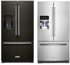 KitchenAid 36 Inch Freestanding French Door Refrigerator with 26.8 cu. ft Total Capacity KRFF577K(P/B)S